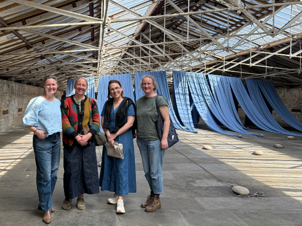 Ang, Claire Wellesley-Smith, Jo, and Alice Fox at the Anne Hamilton Exhibition