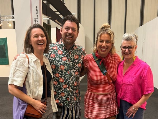 Ang, Luke and Jo at Festival of Quilts - July 2026
