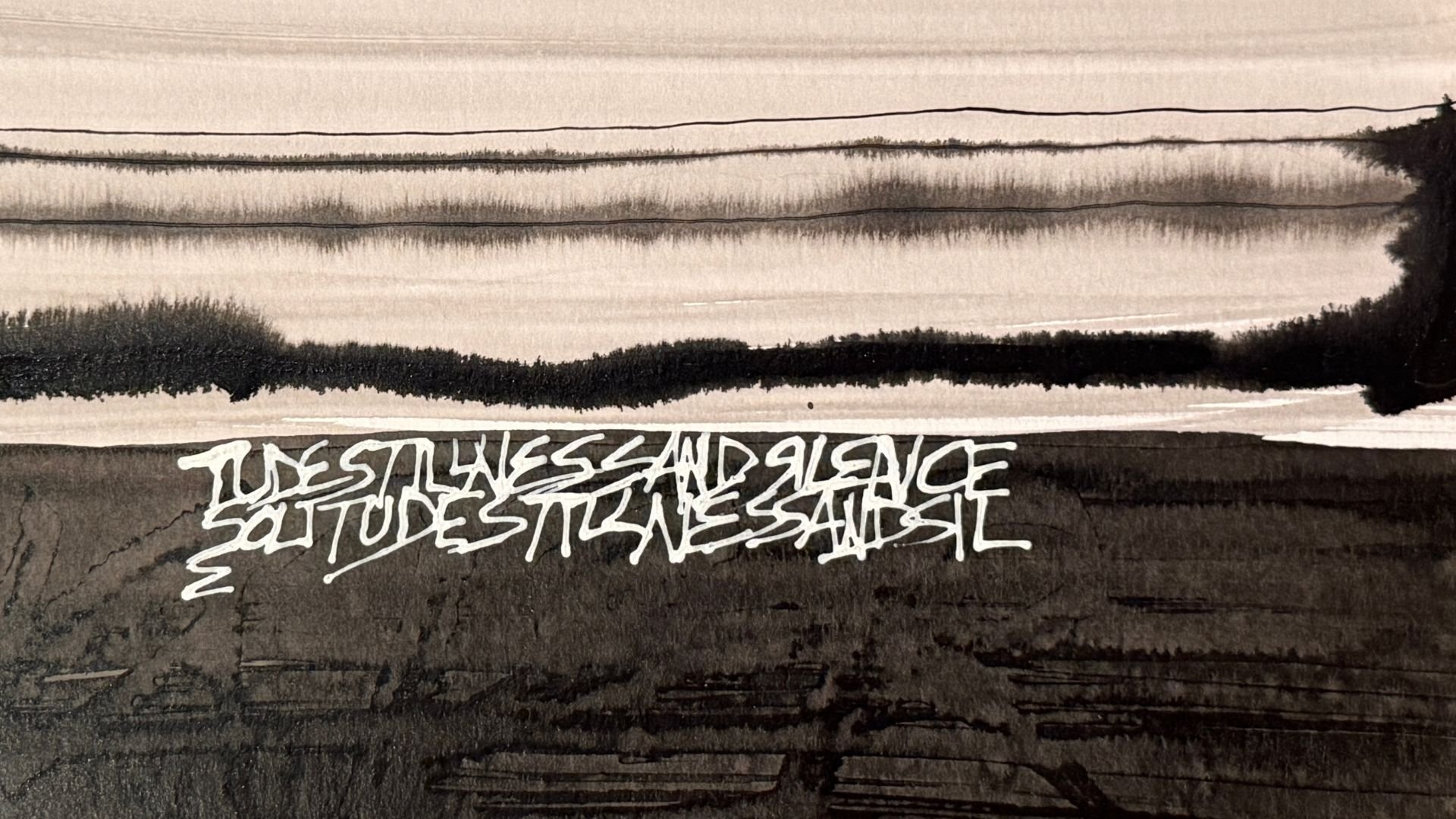 Close up of artwork during TEXTure with Claire Benn