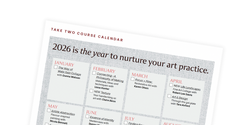 Image of part of the Take Two 2026 course calendar