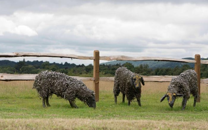 Joyce Playle, steel waste, Potter’s Farm - In Claire Benn article Art vs Craft