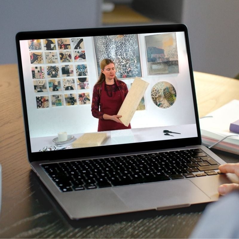 Cordula Kagemann on laptop screen showing course Process &amp; Possibilities