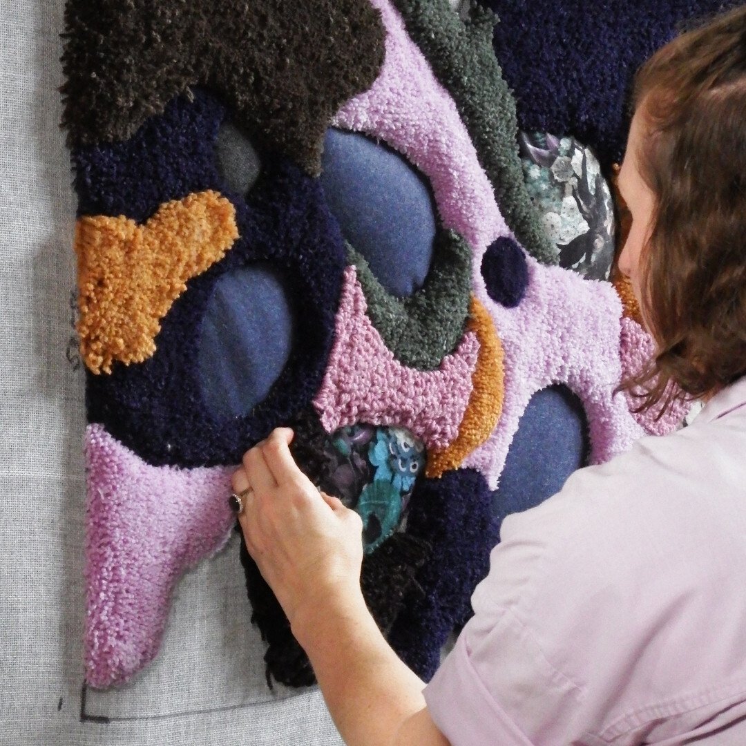 Kerri Hollingsworth - working on tufting artwork