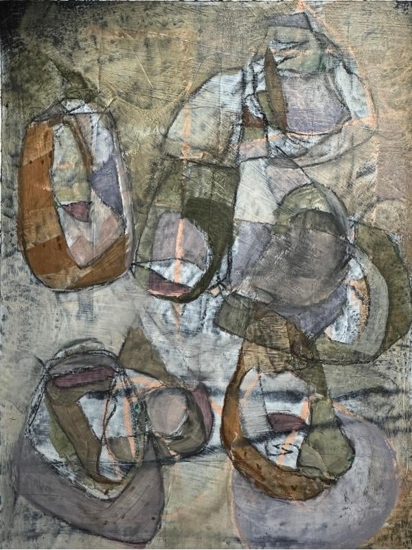 Kimberly Schmid artwork - Response to Corn Kernels - abstract painting course