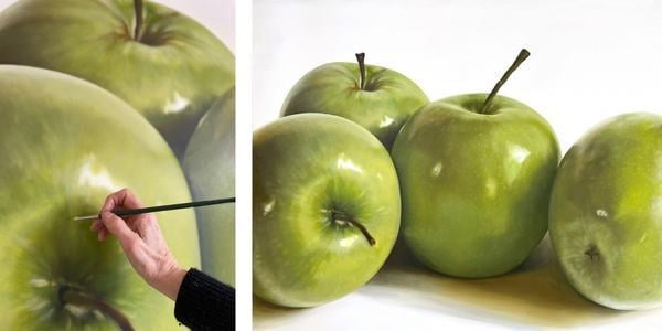 Mardi Busby - ‘Healthy Snack’ Oil on canvas. Canvas Size