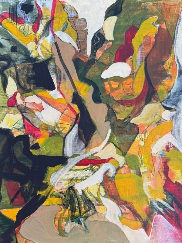 Title_ Woodland Nymph - artwork by Heather Close - abstract painting course