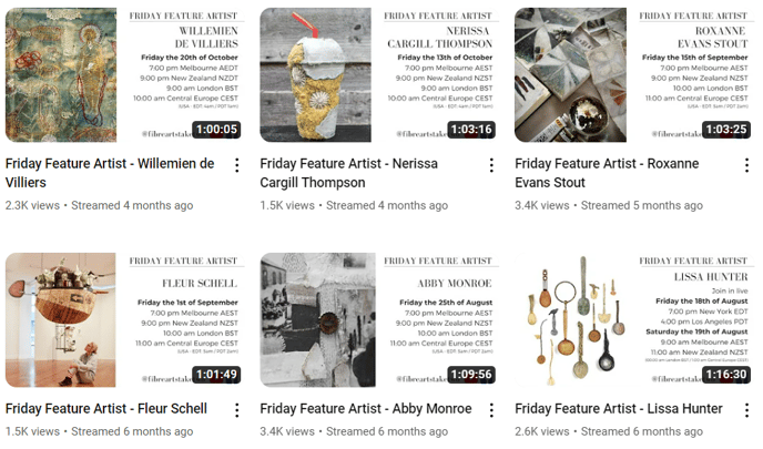 Fibre Arts Take Two YouTube channel