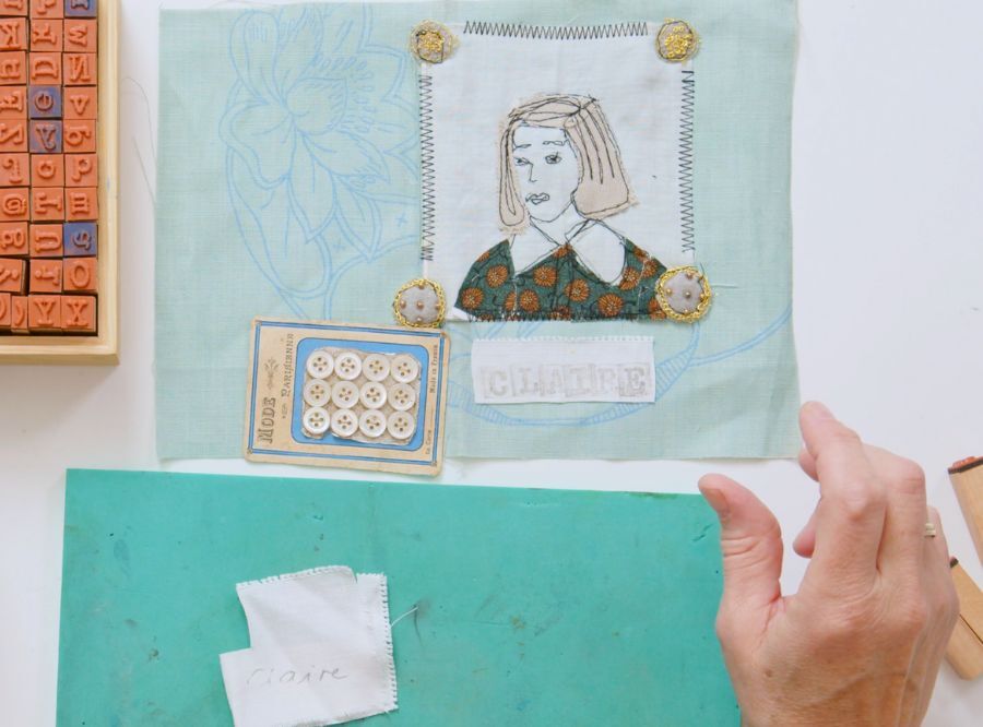 Anne Kelly thread portrait