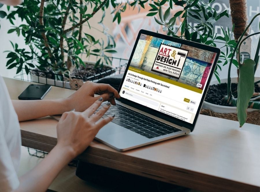 Art & Design course on a laptop screen