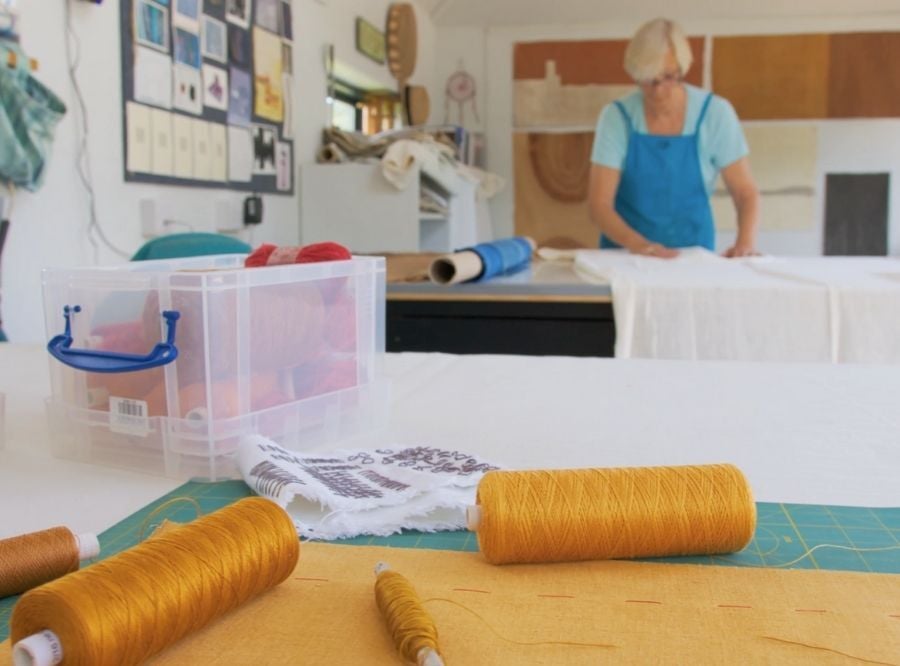 Claire Benn in her studio
