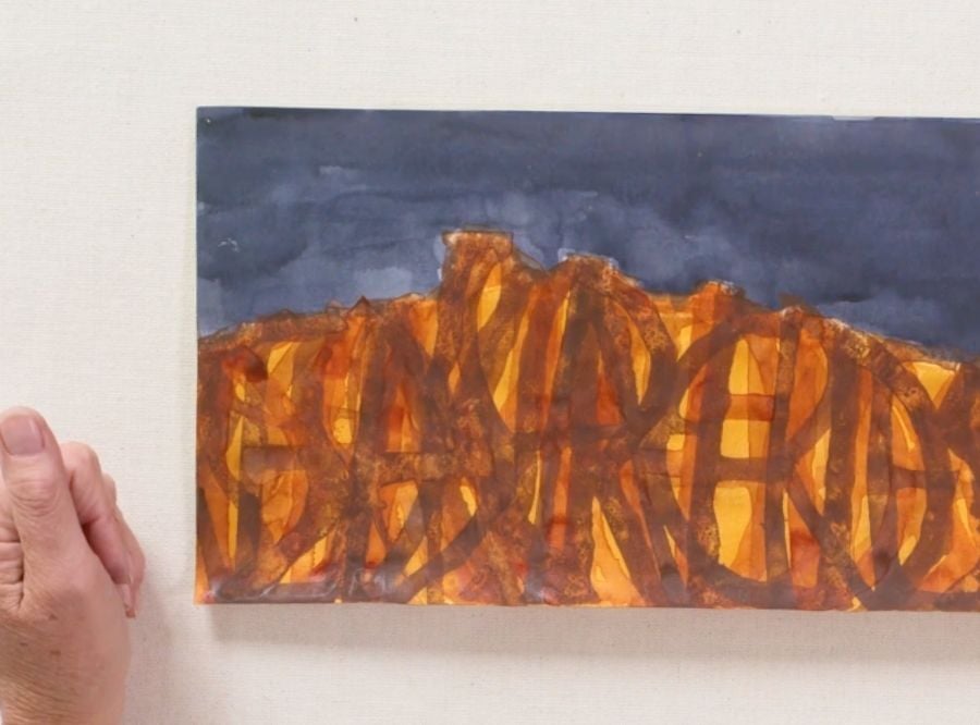 Claire Benn's artwork in progress