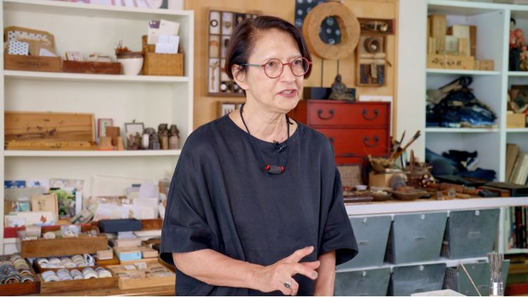 Donna Watson talking to camera