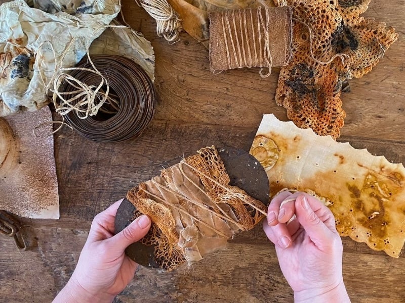 During filming - Creating with Courage with Clarissa Callesen