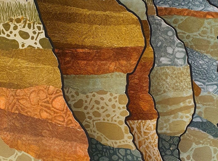 Close up of artwork created by Toni Hartill