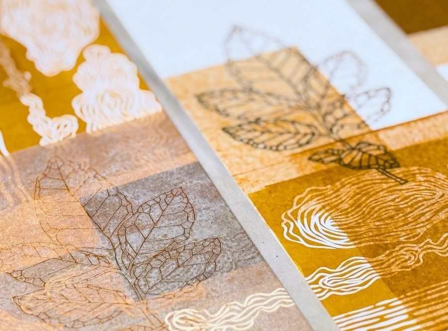 Close up of artwork by Toni Hartill