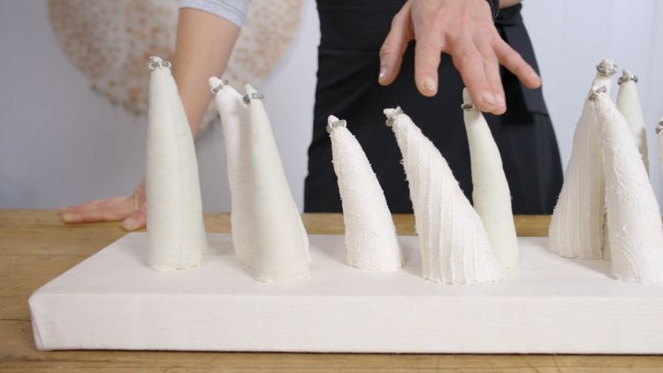 Tina Marais pointy artwork with hand