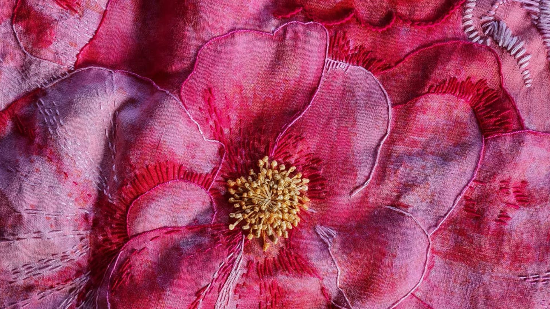 Woods landing page imagery hot pink flower